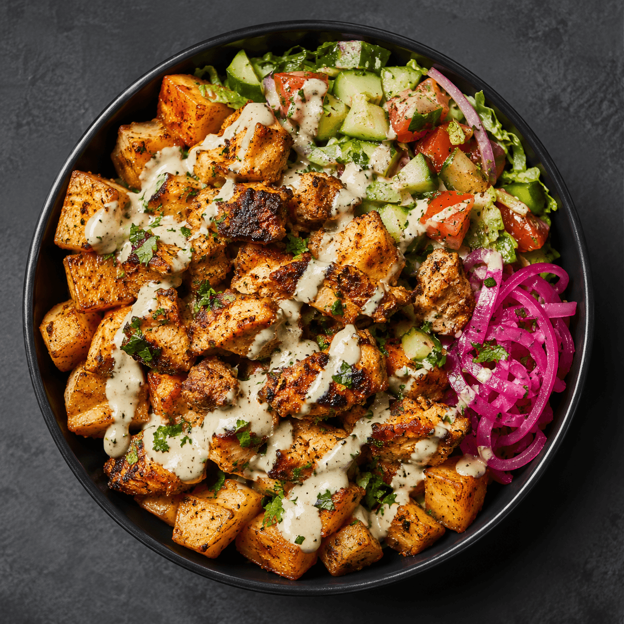 Chicken Shawarma Potato Bowl